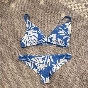 Roxy Tropical Blue and White Bikini